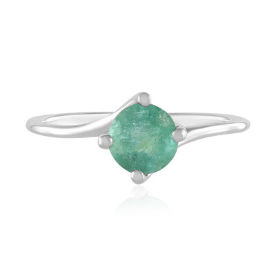 Anillo en oro con Esmeralda de Brasil
