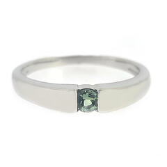 Anillo en plata con Turmalina verde