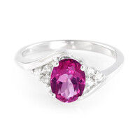 Anillo en plata con Topacio uva