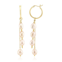 Pendientes en plata con Perla naranja Freshwater (TPC)