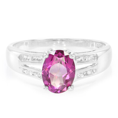 Anillo en plata con Topacio uva