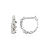 Pendientes en plata con Diamante champán SI2