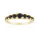 Anillo en plata con Zafiro negro