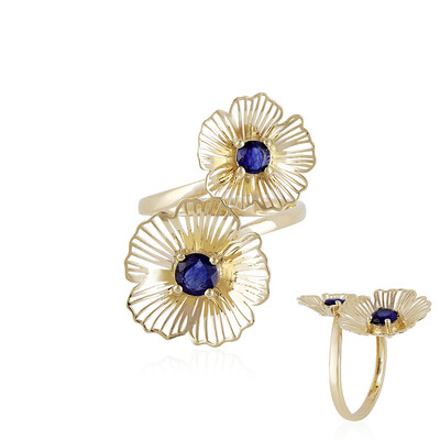 Anillo en oro con Zafiro azul de Madagascar (Ornaments by de Melo)