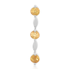 Colgante en plata con Zafiro naranja