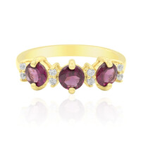 Anillo en plata con Rodolita