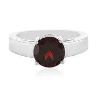 Anillo en plata con Granate de Mozambique