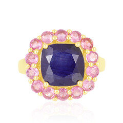 Anillo en plata con Zafiro azul de Madagascar