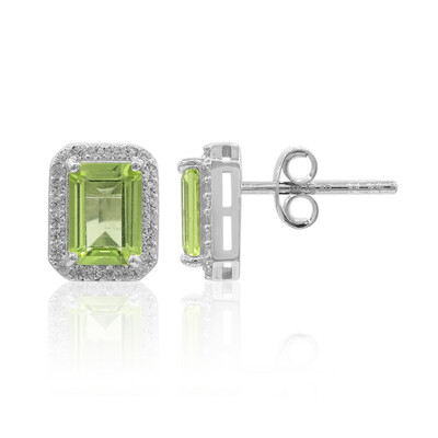 Pendientes en plata con Peridoto