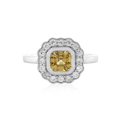 Anillo en plata con Zircón amarillo