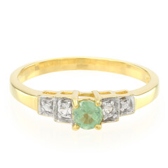Anillo en plata con Cianita menta