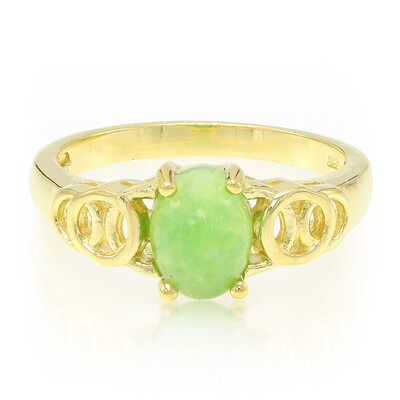Anillo en plata con Crisoprasa imperial
