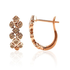 Pendientes en oro con Diamante rosa de Francia de Argyle SI1