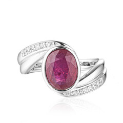 Anillo en plata con Rubí de Madagascar