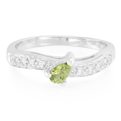 Anillo en plata con Turmalina cuprífera