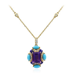 Collar en oro con Amatista