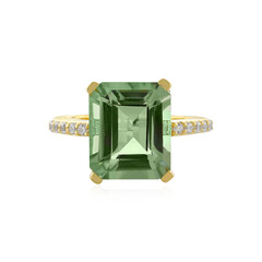 Anillo en plata con Amatista verde