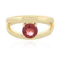 Anillo en oro con Turmalina neón de Nigeria (AMAYANI)