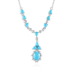 Collar en plata con Turquesa bella durmiente (Faszination Türkis)