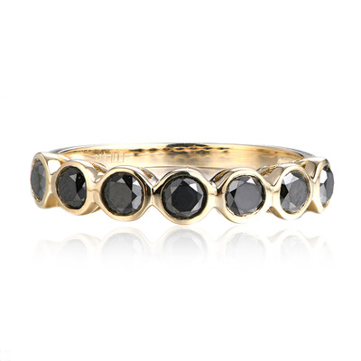 Anillo en oro con Diamante negro