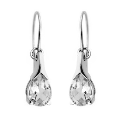 Pendientes en plata con Cuarzo blanco