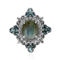 Anillo en plata con Labradorita (Dallas Prince Designs)