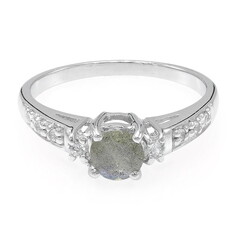 Anillo en plata con Espectrolita