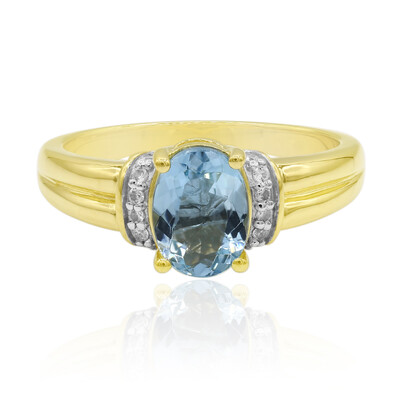 Anillo en oro con Aguamarina Medina
