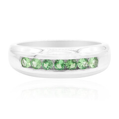 Anillo en plata con Tsavorita