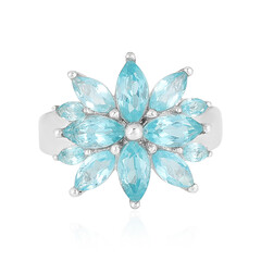 Anillo en plata con Apatita azul