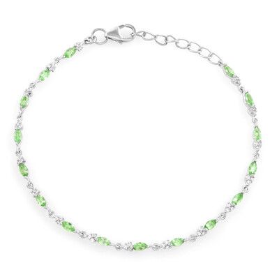 Brazalete en plata con Tsavorita