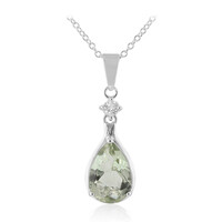Collar en plata con Amatista verde