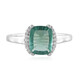 Anillo en plata con Fluorita verde