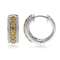 Pendientes en oro con Diamante naranja SI2 (CIRARI)