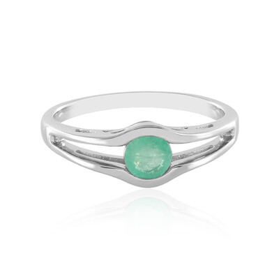 Anillo en plata con Esmeralda de Rusia