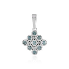 Colgante en oro con Diamante azul I1