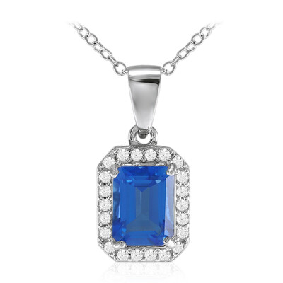 Collar en plata con Topacio azul índigo
