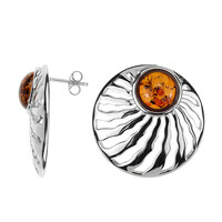 Pendientes en plata con Ámbar báltico
