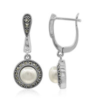 Pendientes en plata con Perla Freshwater