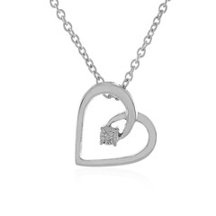 Collar en plata con Diamante I4 (J)