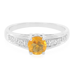 Anillo de hombre en plata con Citrino
