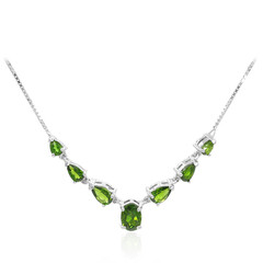 Collar en plata con Diópsido de Rusia