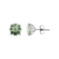 Pendientes en plata con Amatista verde