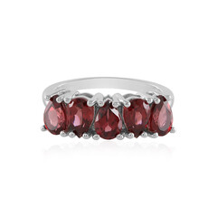 Anillo en plata con Granate de Mozambique