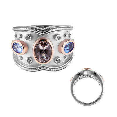 Anillo en plata con Morganita (Dallas Prince Designs)