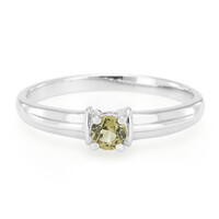 Anillo en plata con Turmalina cuprífera