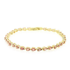 Brazalete en oro con Zafiro Padparascha no calentado (AMAYANI)