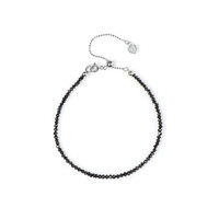 Brazalete en plata con Diamante negro (Adela Silber)