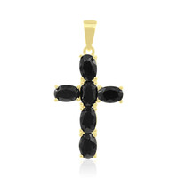 Colgante en plata con Zafiro negro