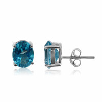 Pendientes en plata con Topacio de Paraíba